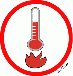Hot thermometer icon
