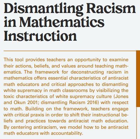 Dismantling racism in Maths
