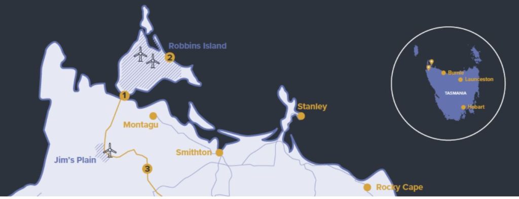 Robbins Island Map