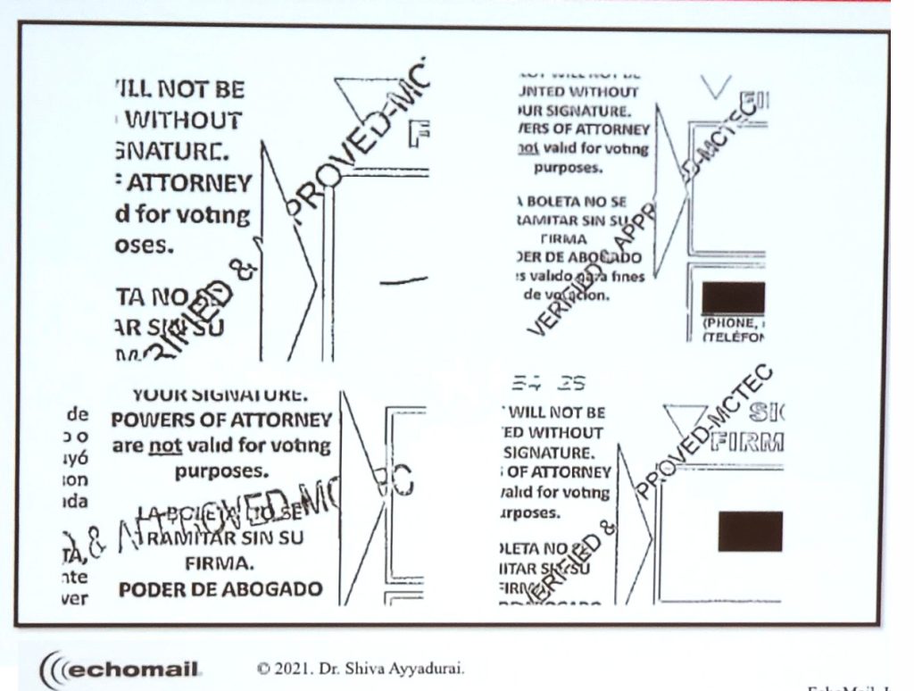 US election ballot papers printed "pre approved"