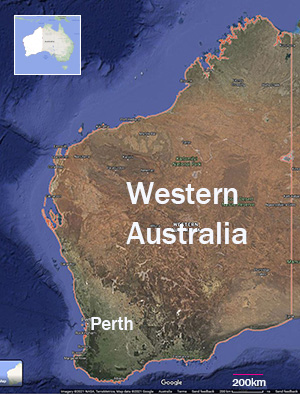 Western Australia, Map.