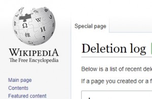 Wikipedia Deletion Log