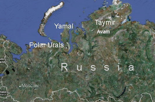 Russia, Yamal, Polar Urals, Taymir, Avam