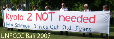 Bali UNFCCC, The Kyoto II is not needed banner