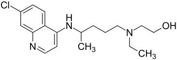 Hydroxychloroquine, chemical formula