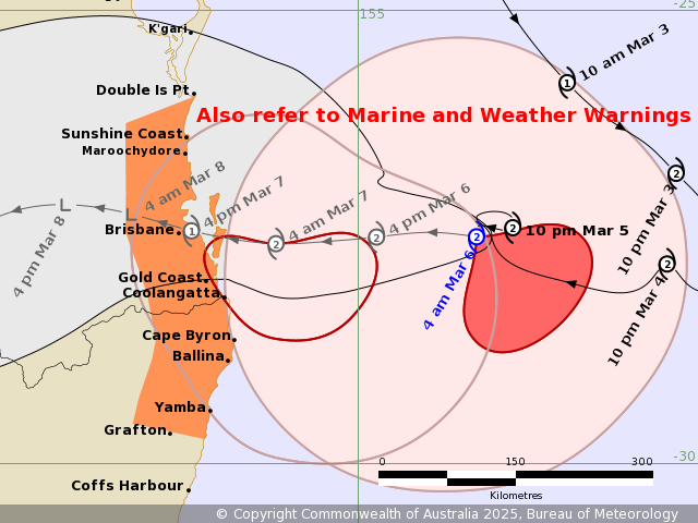 TROPICAL CYCLONE FORECAST TRACK MAP