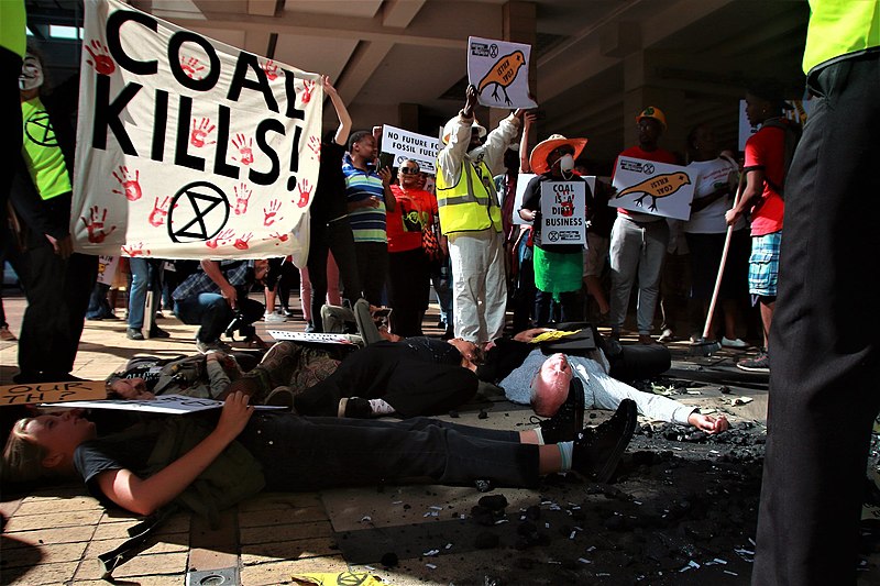 Coal power protest South Africa. XR.