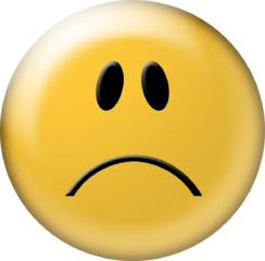 Unhappy emoji