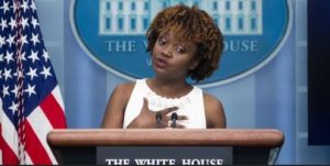 Karen Jean Pierre, Joe Biden's Press Secretary.