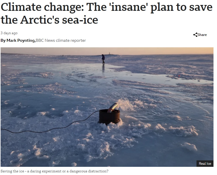 Climate change: The 'insane' plan to save the Arctic's sea-ice