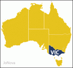 Victoria, Map Australia, VIC.