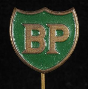 BP logo and pin.