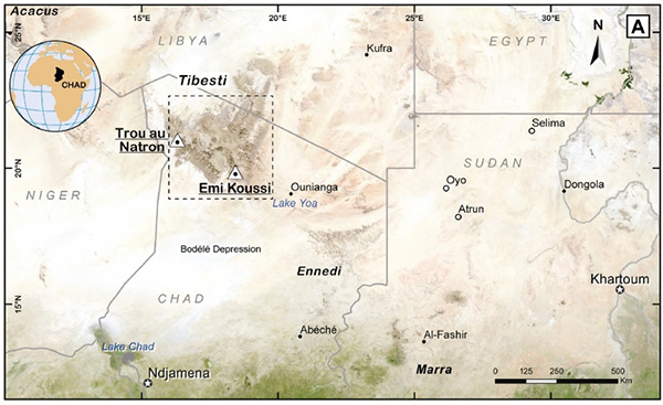 Sahara, desert, Tebesti, crater, Chad.