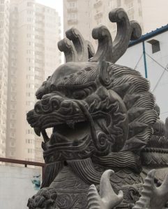 China, Lion statue