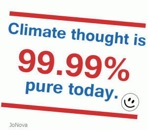 Climate thought is 99% pure today