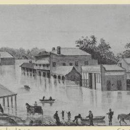 High Street in flood at Echuca in 1870