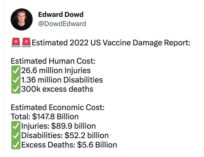 Ed Dowd, excess deaths, USA