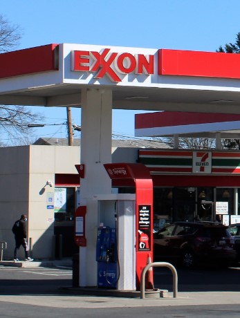 Exxon petrol gas station.