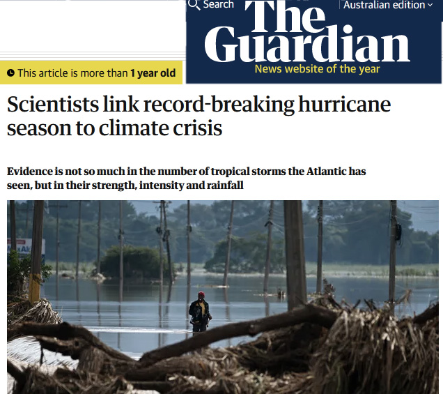 Scientists link record-breaking hurricane season to climate crisis