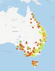 AEMO NEM Map, Australia, Electricity Grid.
