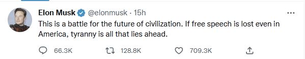 This is a battle for the future of civilization. If free speech is lost even in America, tyranny is all that lies ahead.