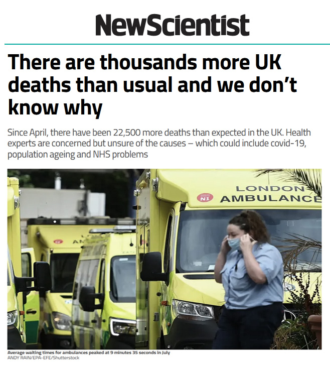 New Scientist, Thousansd more deaths