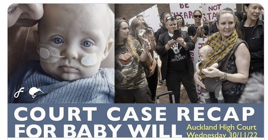 Baby Will, NZ, Court case, unvaccinated donor.