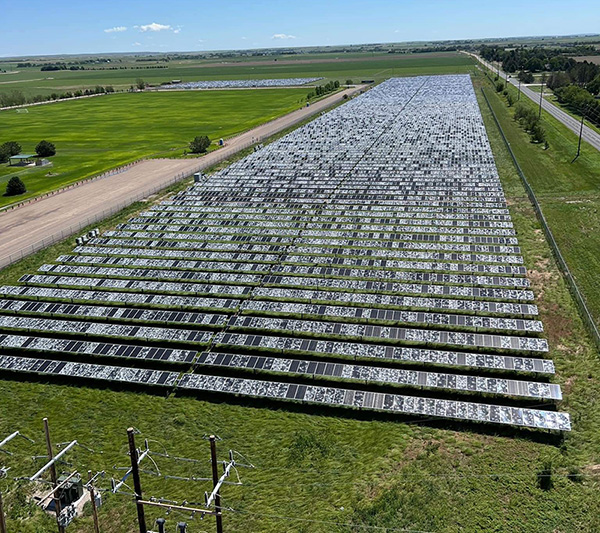 Scottscliff solar plant, Hail Damage 2023. Nebraska.