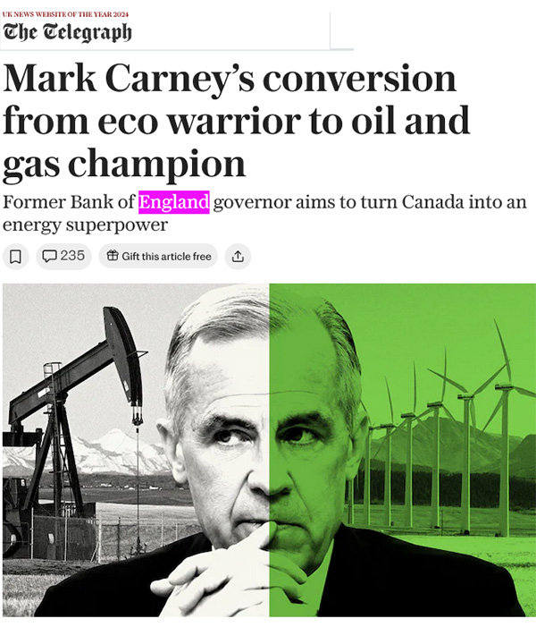 Telegraph, Mark Carney