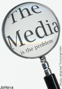 The media is the problem. Magnifing Glass.