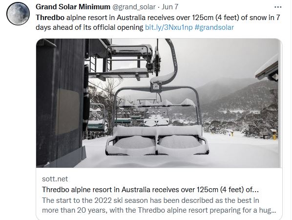 Thredbo alpine resort in Australia receives over 125cm (4 feet) of snow in 7 days ahead of its official opening 