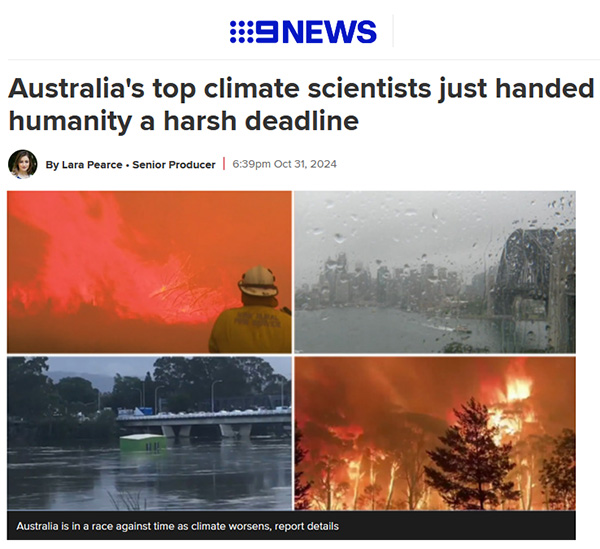 Australia's top climate scientists just handed humanity a harsh deadline. BOM-CSIRO Blob report 2024