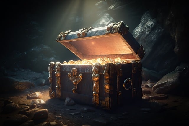 Treasure Chest of glowing gold.