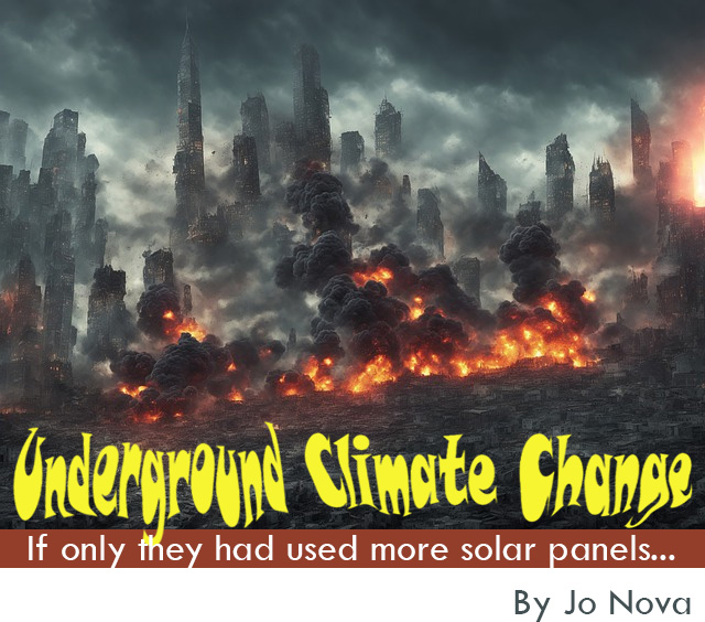 Underground climate change is coming to get you. Movie at 8pm.