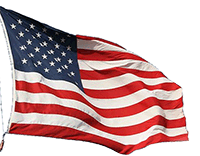 US Flag, Flying.